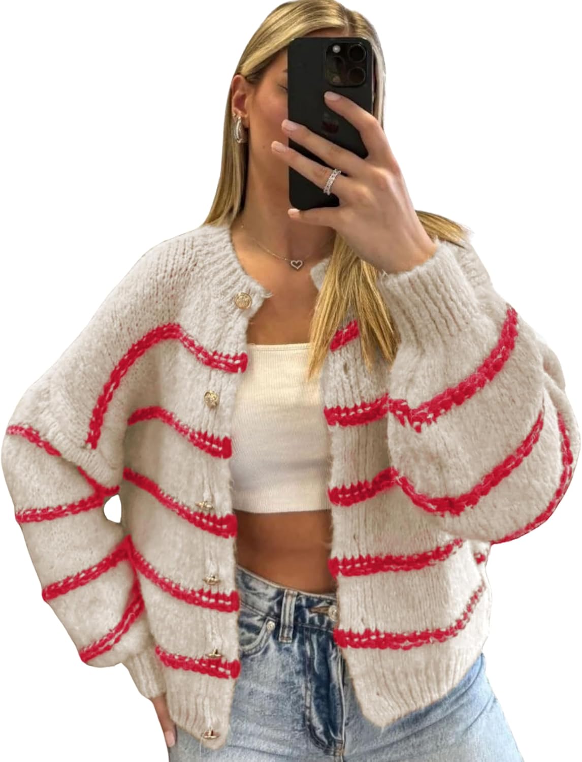 Stylish Womens Striped Cardigan Sweaters for Casual Outfits
