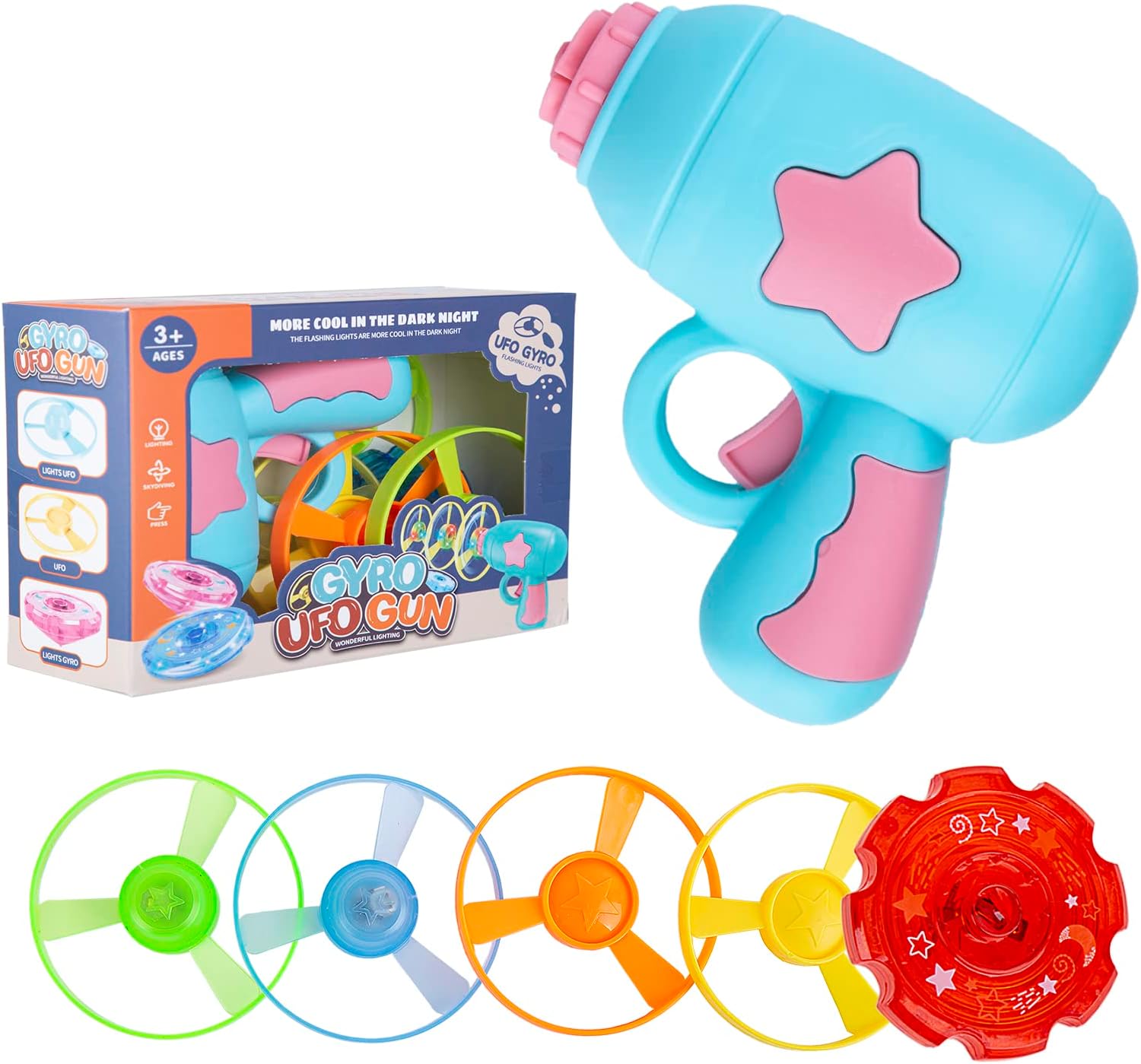 Rotating Light Flying Saucer Toy for Kids