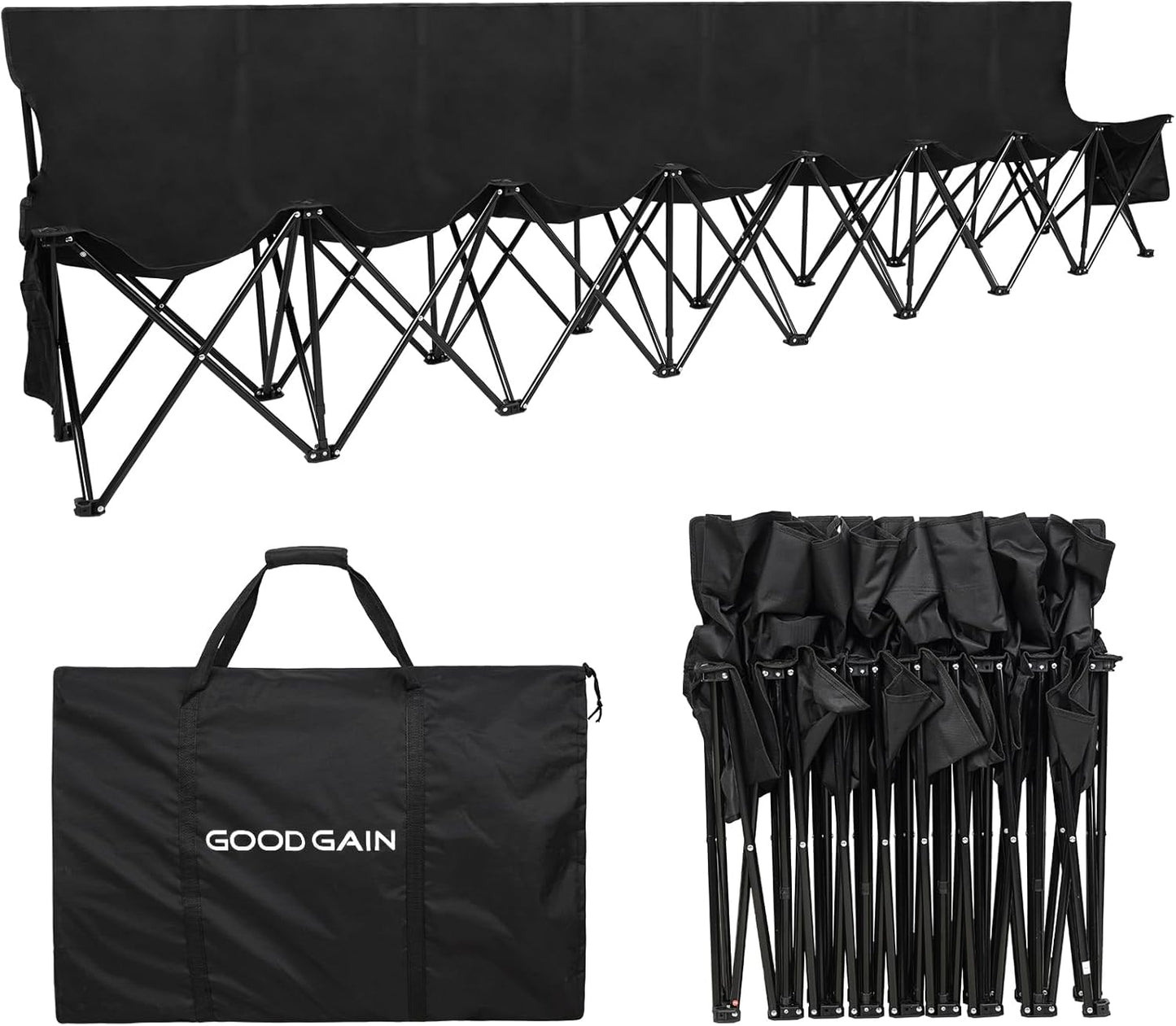 Portable Soccer Bench for 8 Seats - Comfortable Team Seating