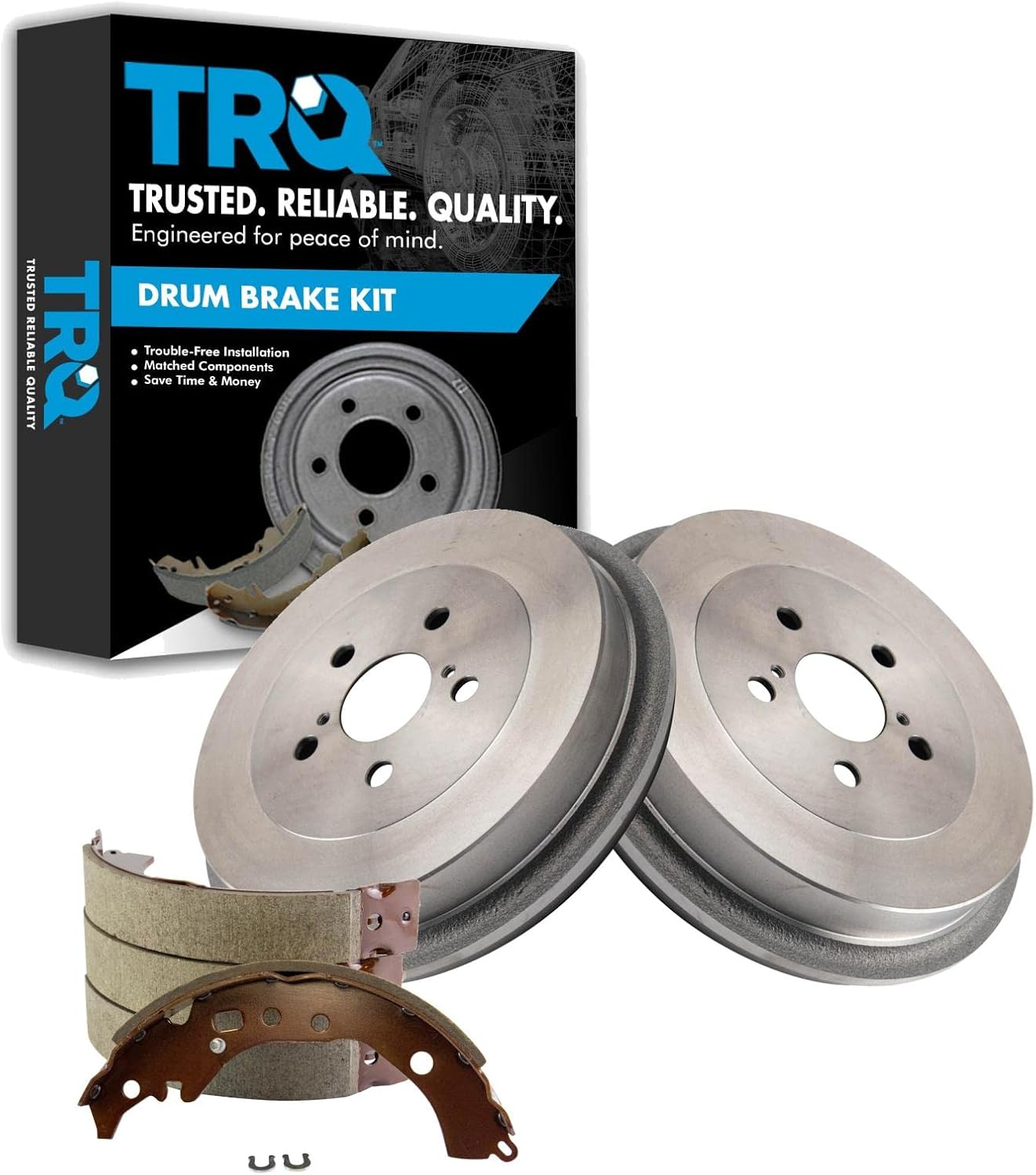 TRQ Rear Brake Pads & Rotors Kit for 2009-2015 Toyota Corolla