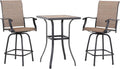 PHI VILLA 3 PCS Patio Swivel Bar Sets for Outdoor Relaxation