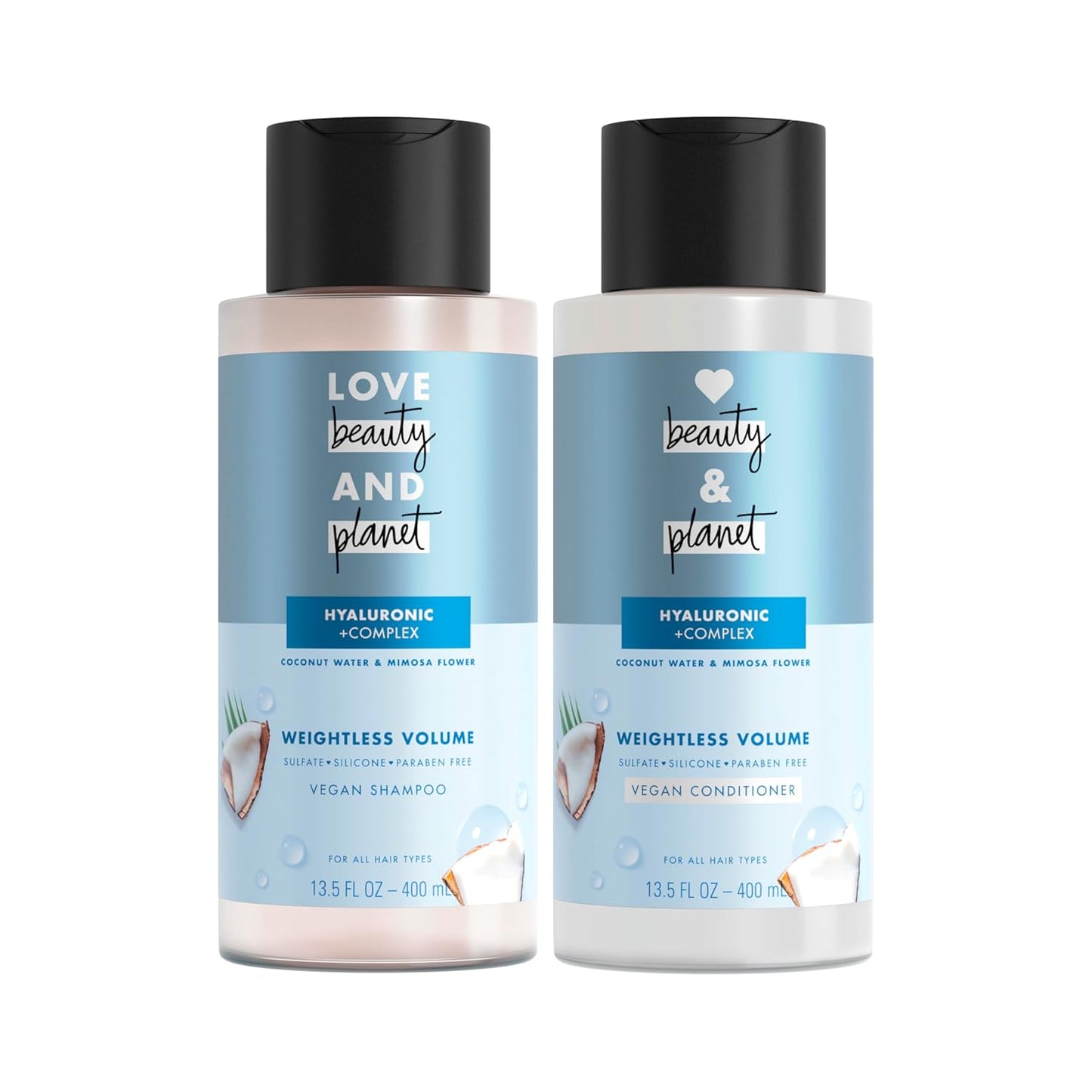 Volumizing Coconut Shampoo & Conditioner Set -  Paraben & Silicone Free