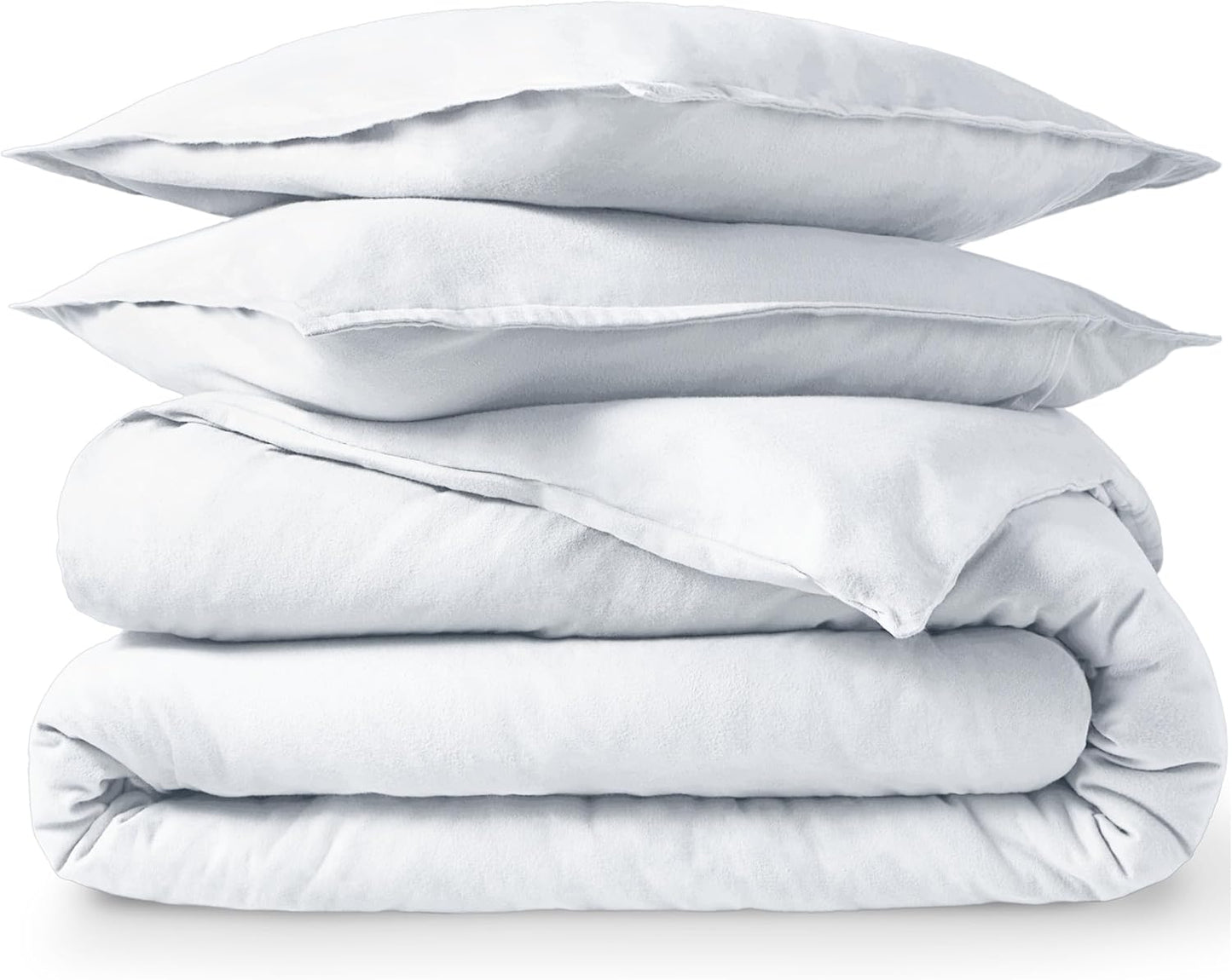 Flannel Duvet Cover Set - California King - 100% Cotton Softness