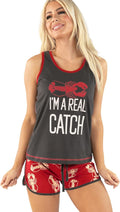 Lazy One Matching Pajamas for Women Tank and Short Set - Cool Summer