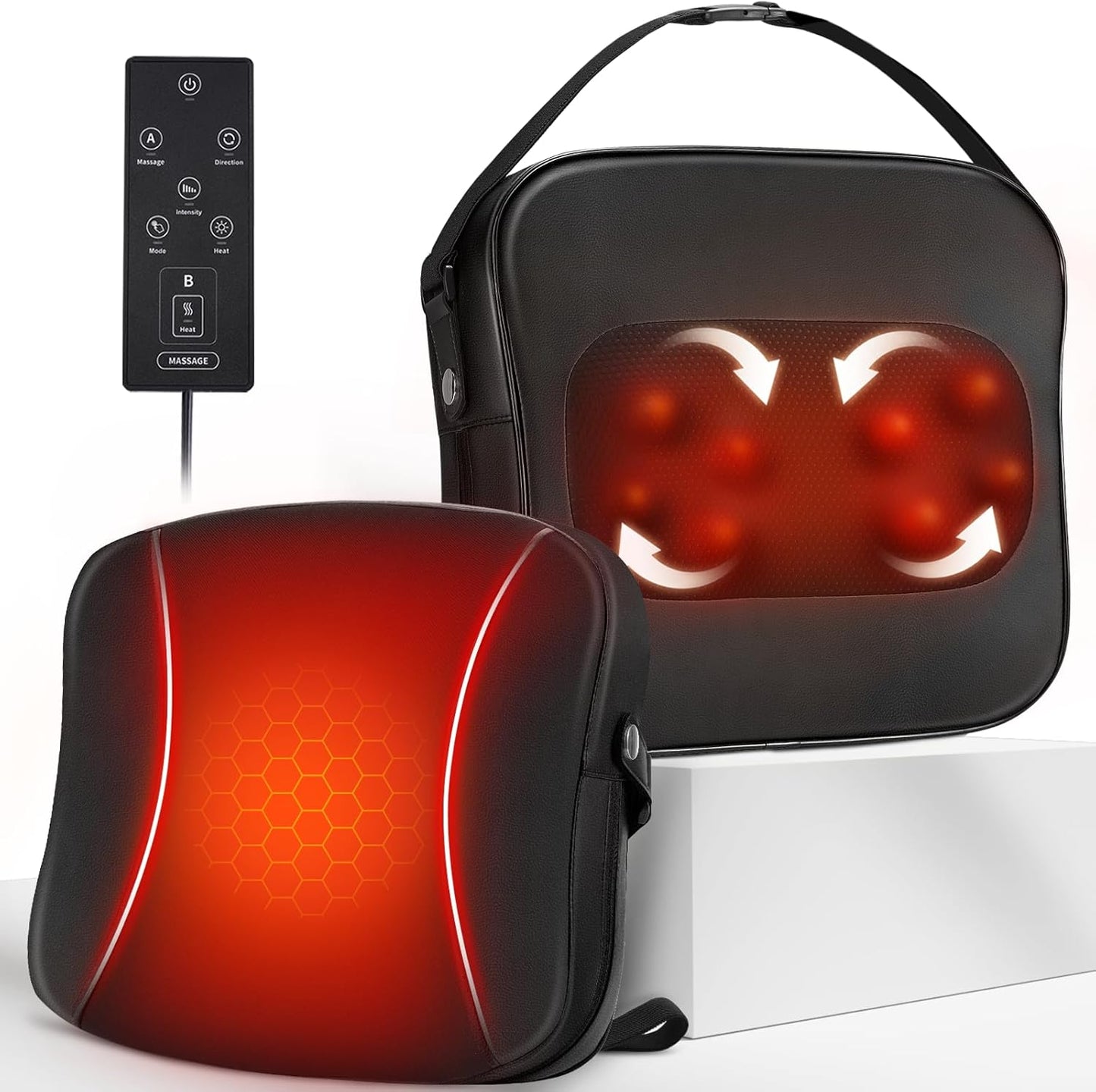 OMASSA Back Massager with Heat for Deep Tissue Relief