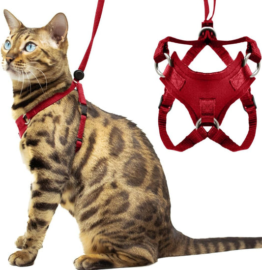 Houdini Escape Proof Cat Harness and Leash Set for Medium Cats