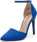 DREAM PAIRS Women's Oppointed-Lacey Pointed Toe Ankle Strap Heels