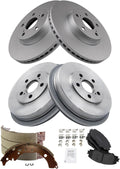 TRQ Front & Rear Brake Pad and Rotor Kit for 2008-2014 Scion xD