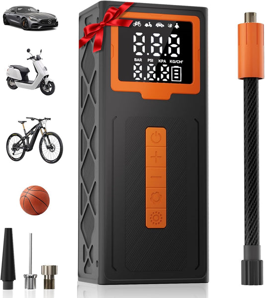 Flla Cordless Tire Inflator: Extreme Temp Resistance, Auto Shut-Off, Portable Air Pump