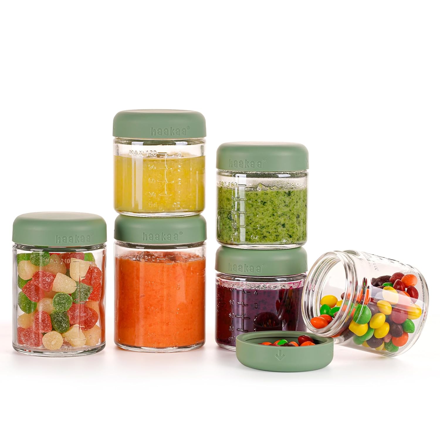 Haakaa Glass Baby Food Storage Set - Premium & Plastic-Free
