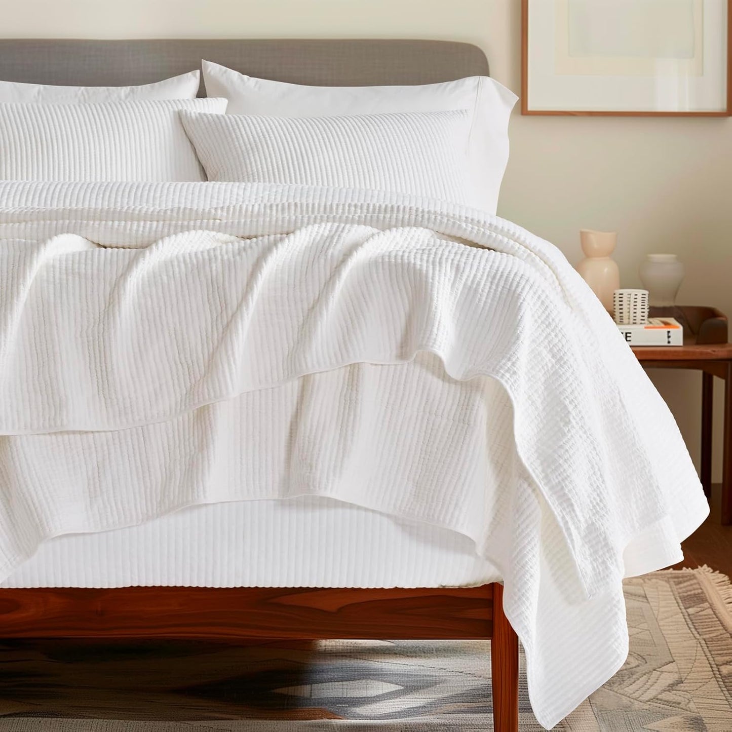 Cotton Coverlet Set King Size 3 Pieces for All Seasons
