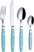 ANNOVA Silverware Set Stainless Steel Cutlery Color Handle Turquoise