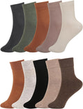 FGZ Women Thin Cotton Socks Soft Cozy Ankle Crew Socks 5 Pairs