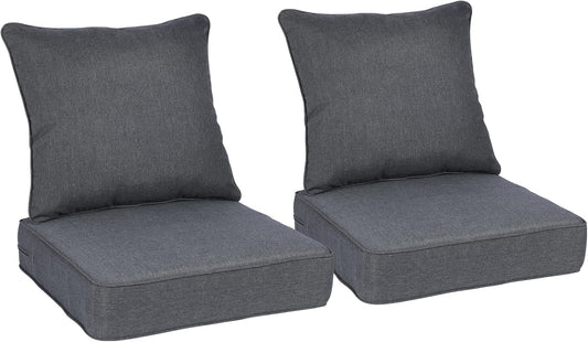 BPS 24x24 Inch Patio Seat Cushions Set of 2 for Outdoor Comfort