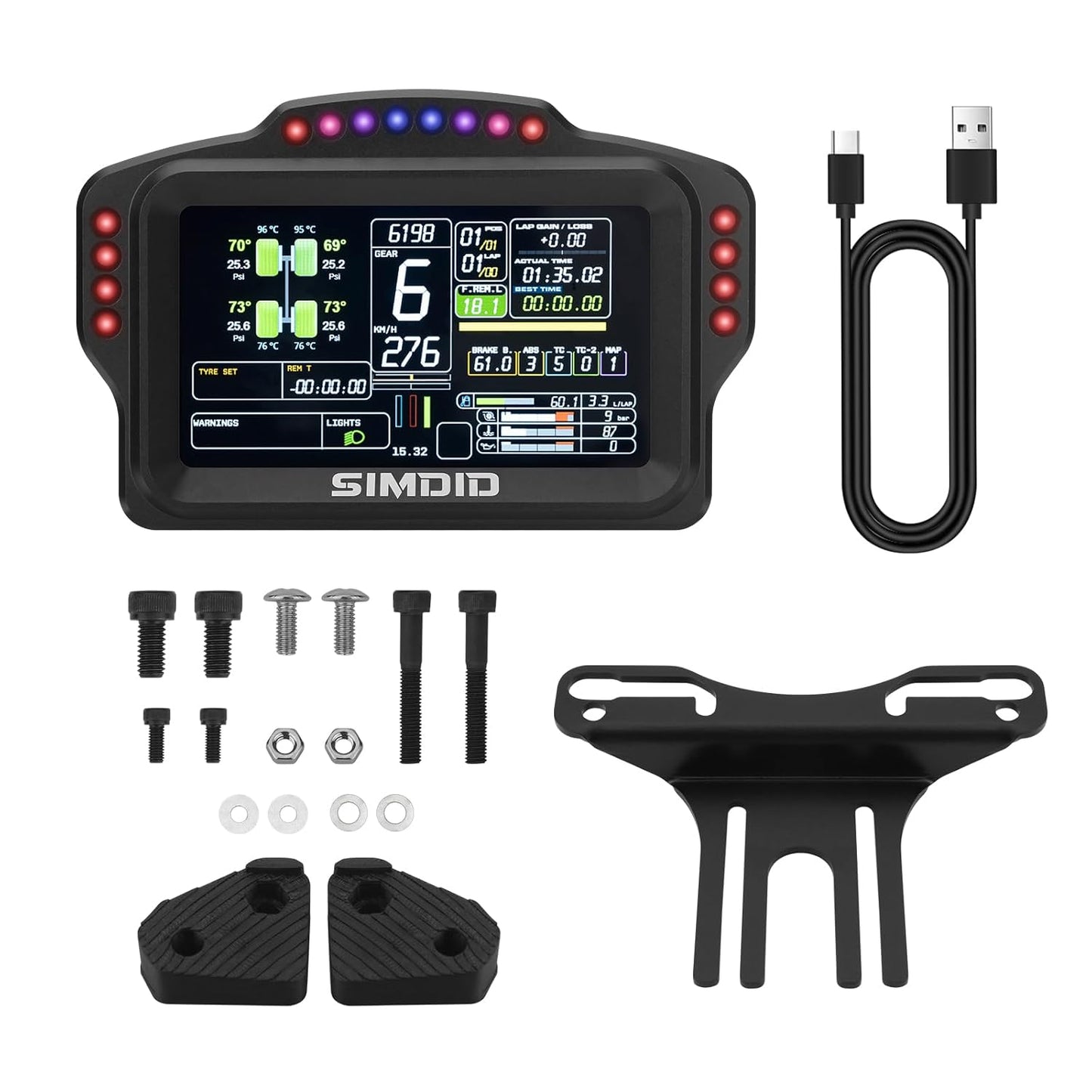 MiYee DV480 PRO Dashboard Sim Racing Display with 5in Screen