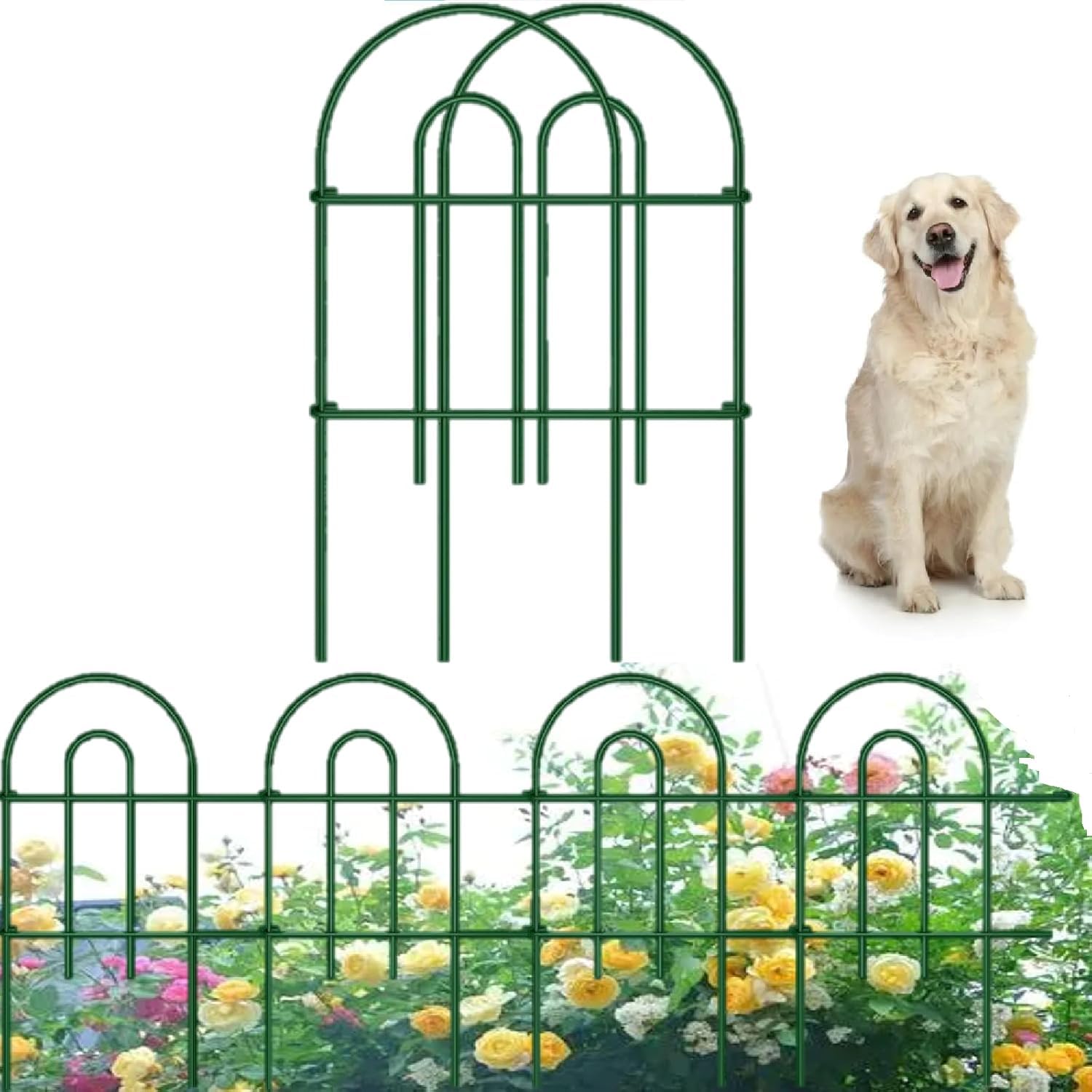 Decorative Garden Fence Panels for Dogs and Yard Edging