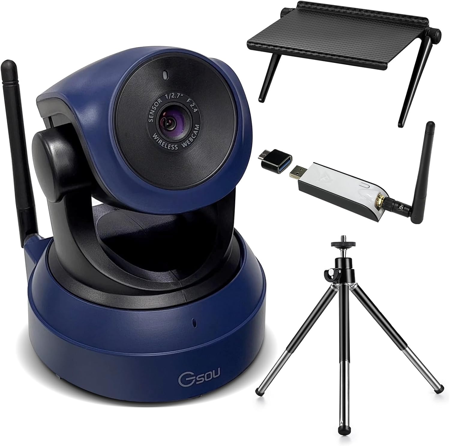 Wireless Webcam for PC with Mini Tripod Stand - 1080P HD