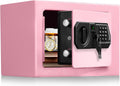 TOTOY Small Personal Safe Box 0.5 Cu Ft - Compact Secure Steel Safe