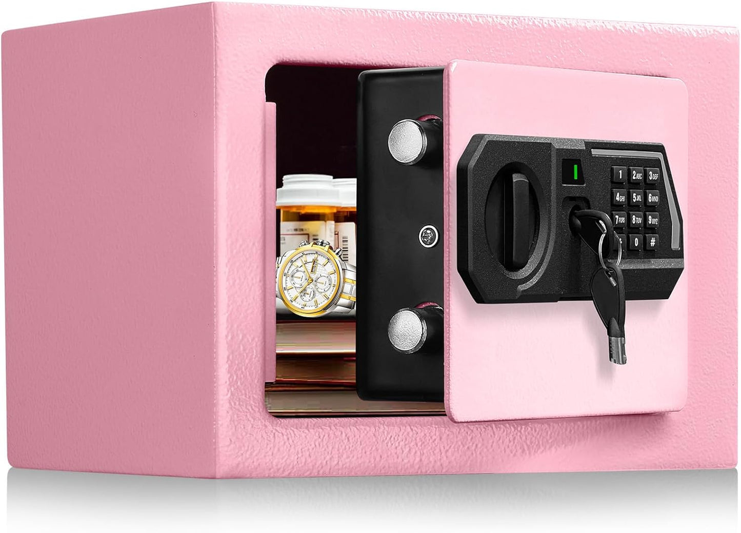 TOTOY Small Personal Safe Box for Home Office Jewelry Gun Cash
