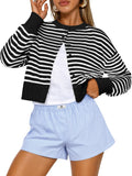 Trendy Queen Cropped Cardigan Sweater for Women - Lightweight Crop Do