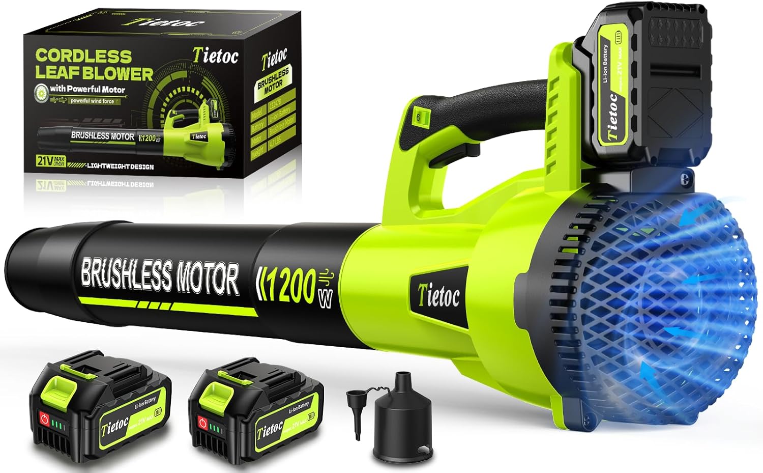 Powerful Tietoc Cordless Leaf Blower for Lawn Care Tasks
