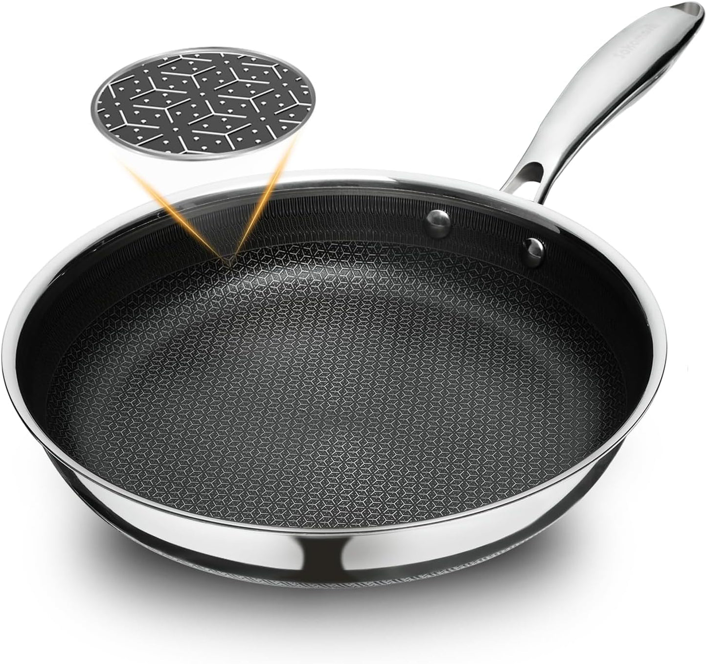 9.5 Non Stick Frying Pan with Durable Stainless Steel Design