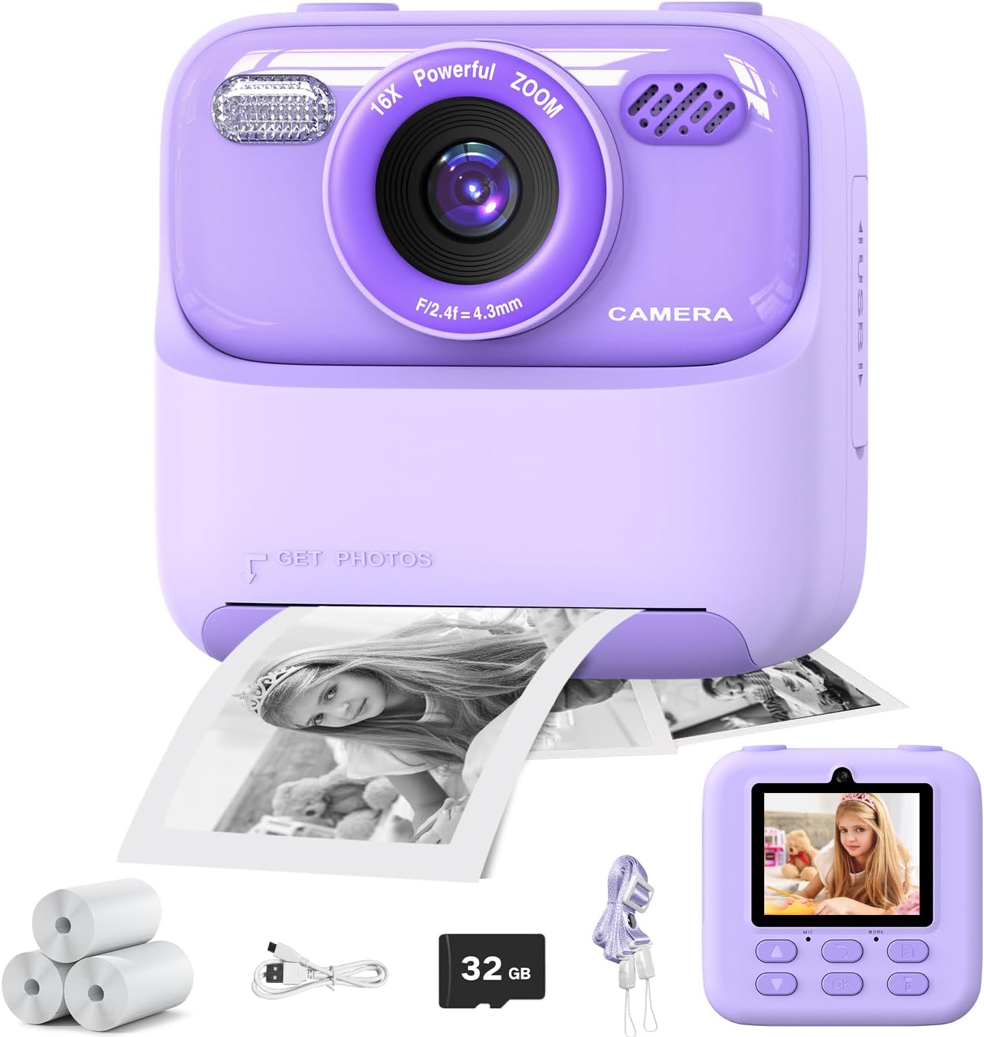 Masterbee Instant Print Kids Camera - HD Video, Perfect Gift!