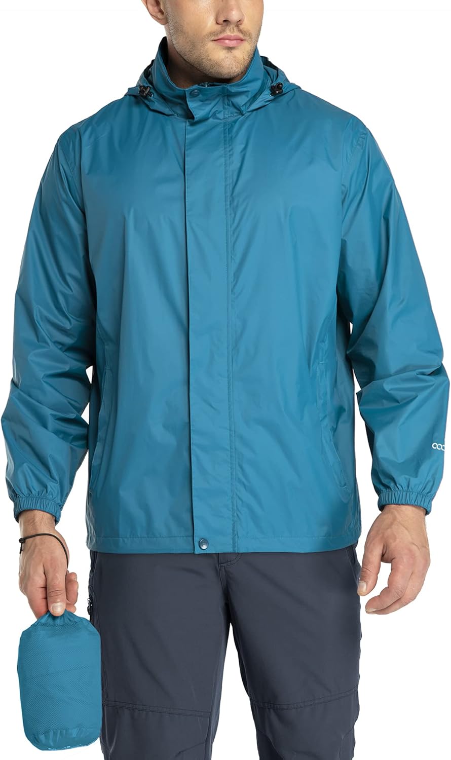 Packable Rain Jacket for Men - Lightweight Waterproof Shell
