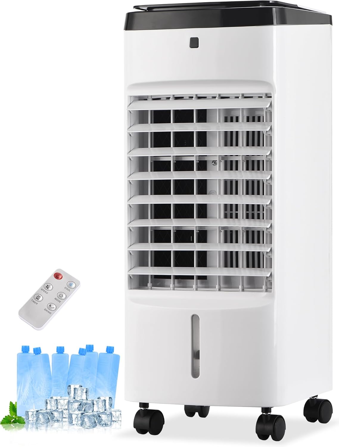 MEPTY 3-IN-1 Swamp Cooler: Remote Control, 12H Timer, Portable Cold Air