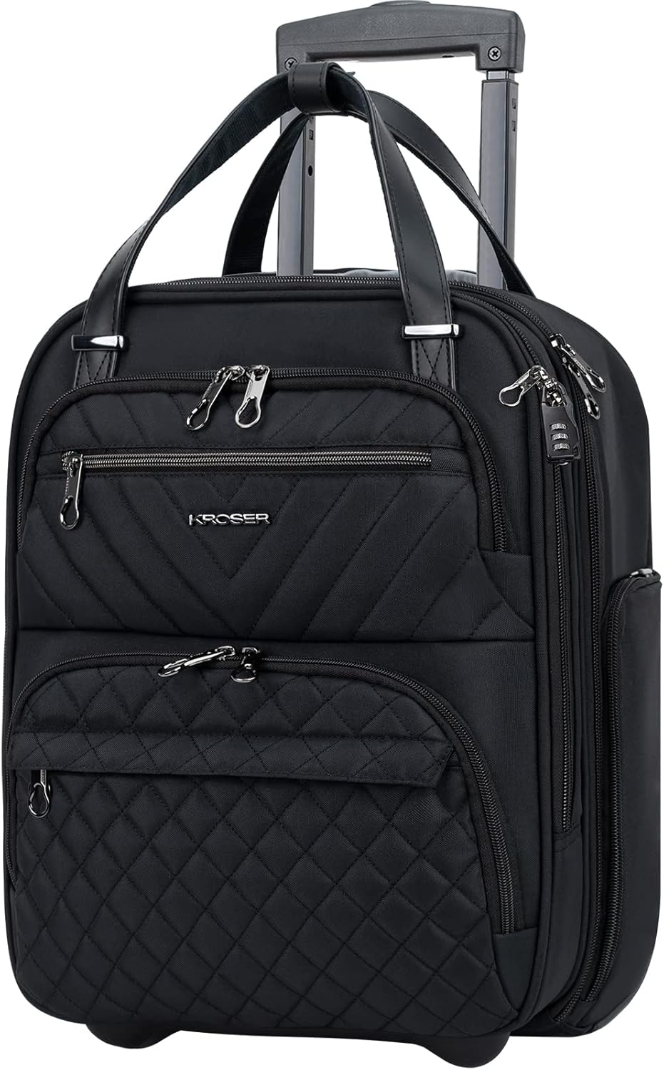KROSER Carry On Underseat Multi-functional 16-inch Suitcase