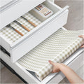 Green Plaid Drawer and Shelf Liner 18 in x 10 ft - Non-Slip Thick Mat