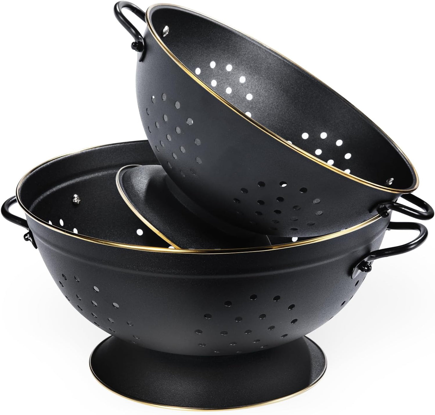 Metal Colander Set of 2 for Spaghetti and Vegetables