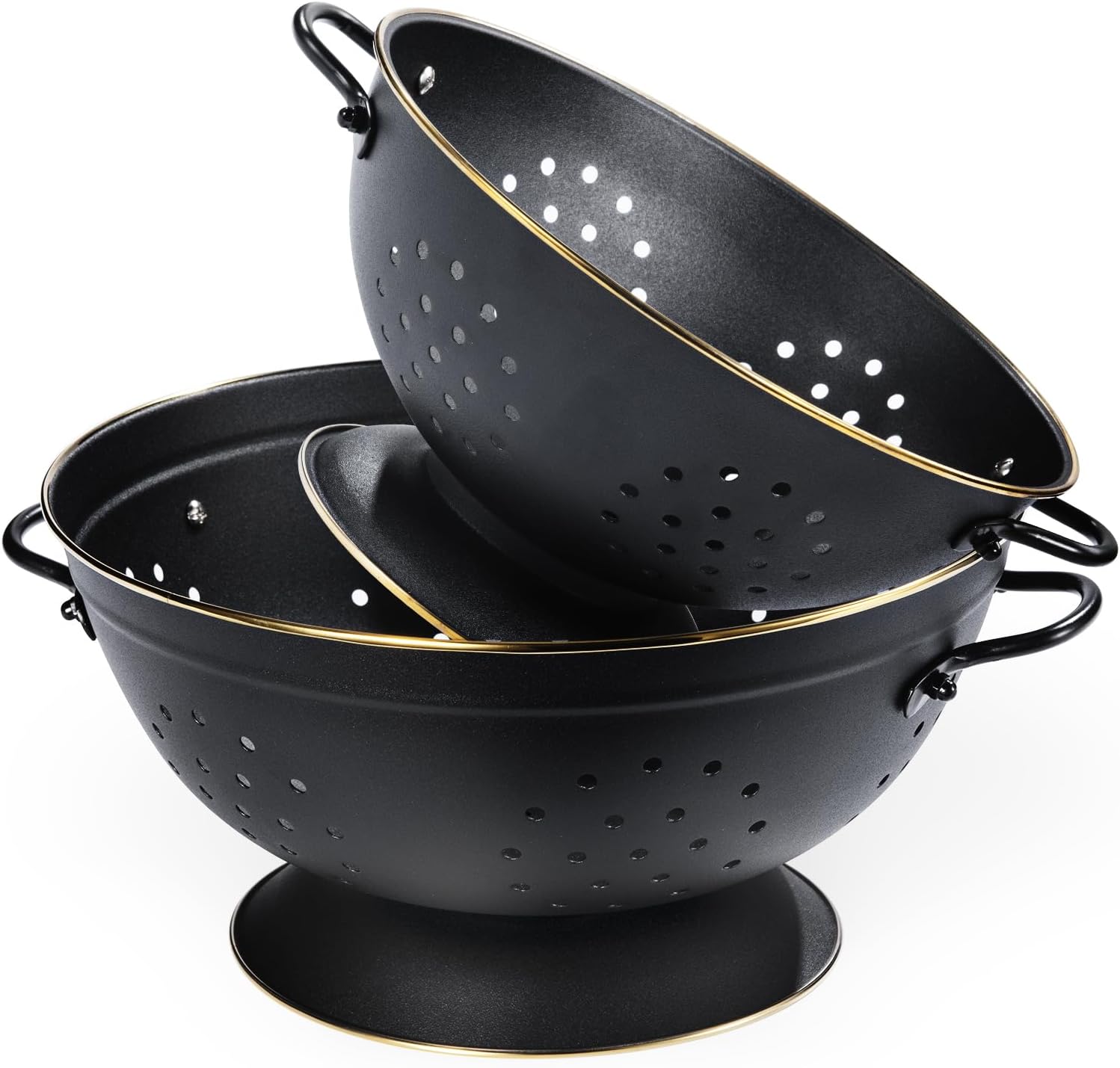 Metal Colander Set of 2 for Spaghetti and Vegetables