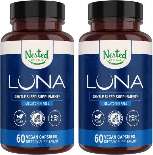 Luna Melatonin-Free Bedtime Supplement for Adults - Herbal Sleep Aid