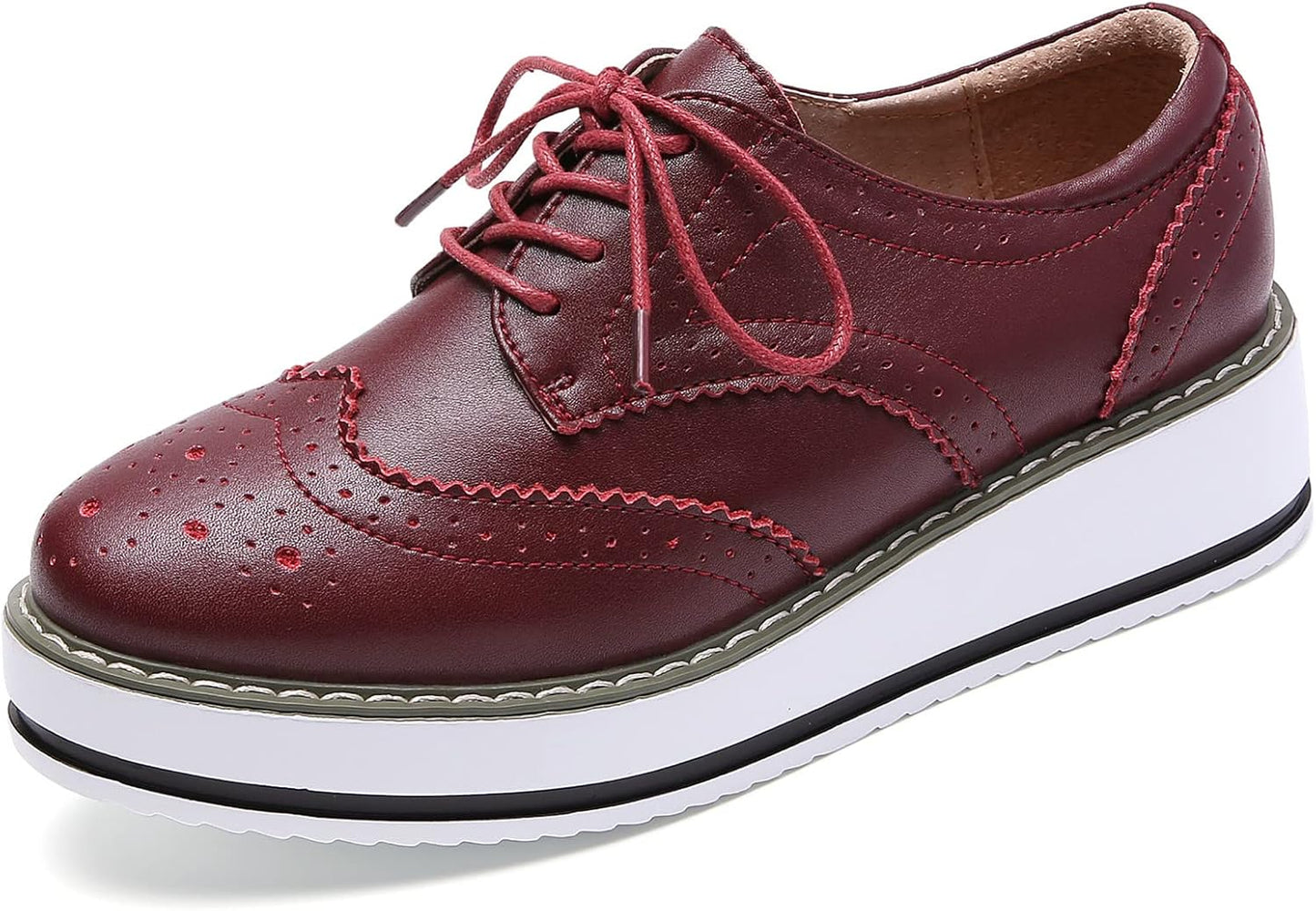 DADAWEN Women's Platform Lace-Up Wingtips Oxfords Shoe Review