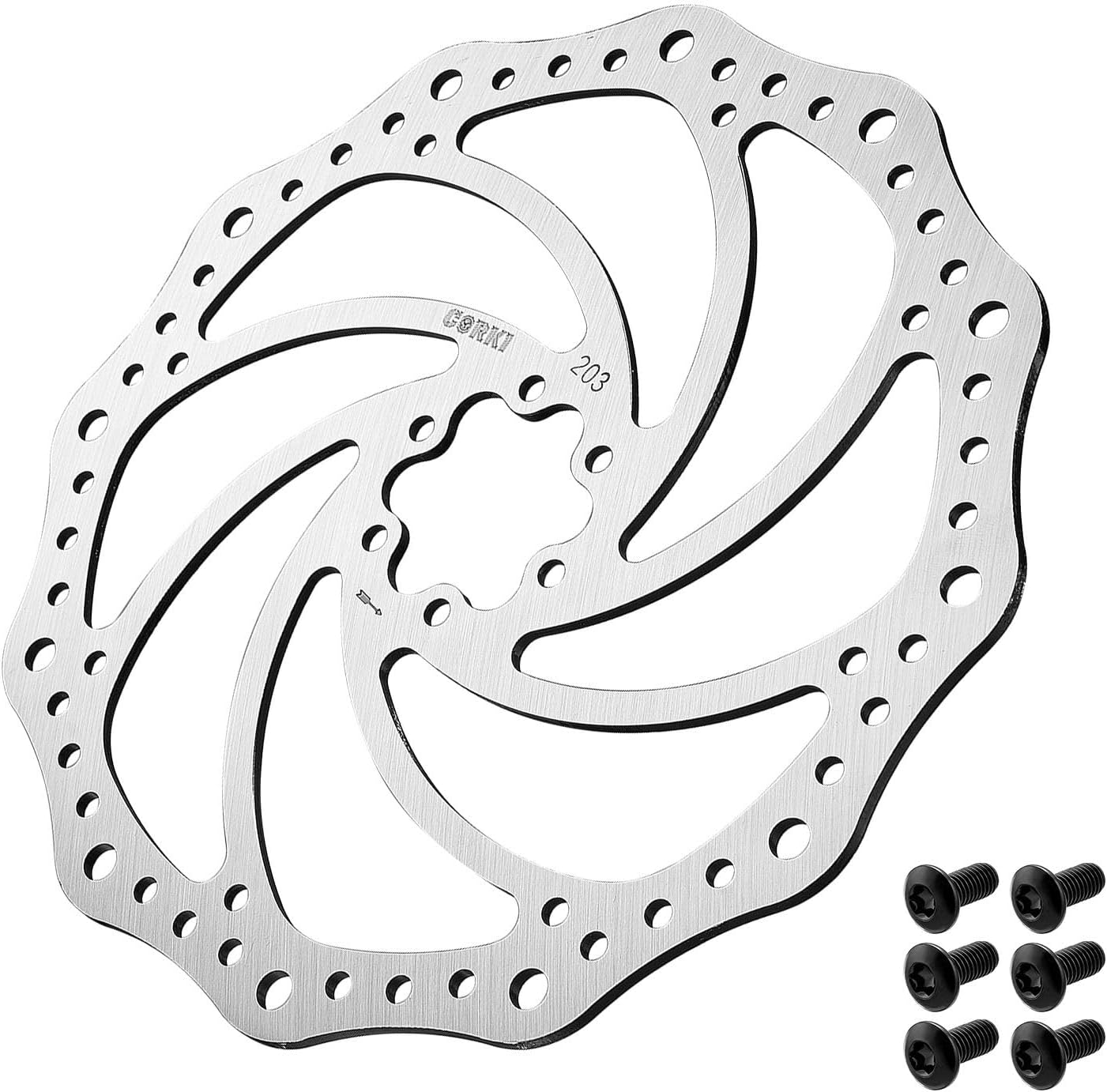 Corki Cycles 203mm Disc Brake Rotor - Enhanced Stopping Power!