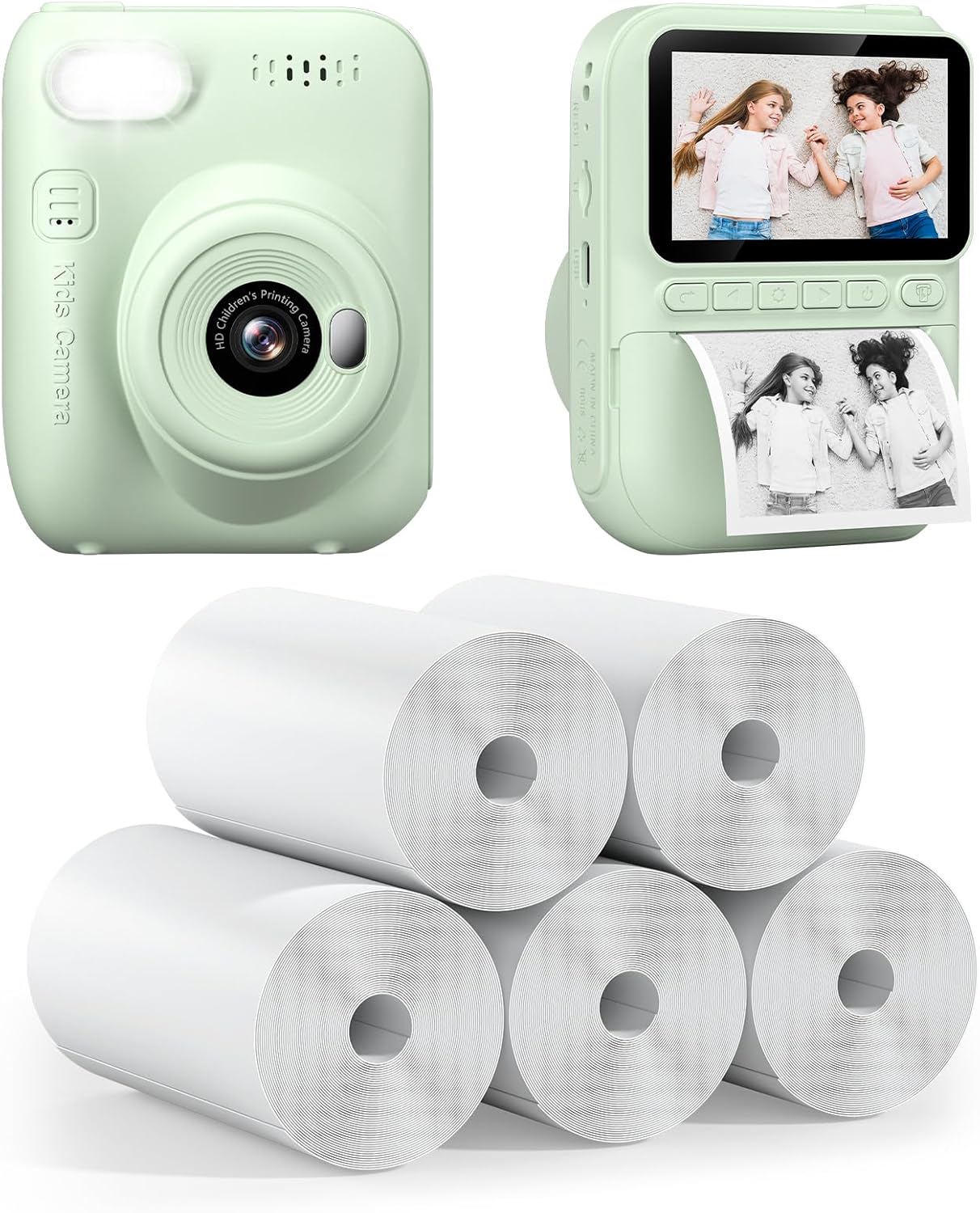 Gofunly Kids Instant Camera Bundle - 5 Refill Rolls, Christmas & Birthday Fun! 
