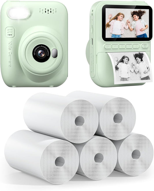 Gofunly Kids Instant Camera Bundle - 5 Refill Rolls, Christmas & Birthday Fun! 