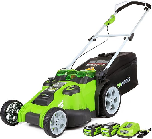 Greenworks 40V 20-Inch Cordless Push Lawn Mower for Easy Cutting