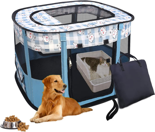 Pet Playground: Indoor/Outdoor Play Pen for Dogs & Cats - M