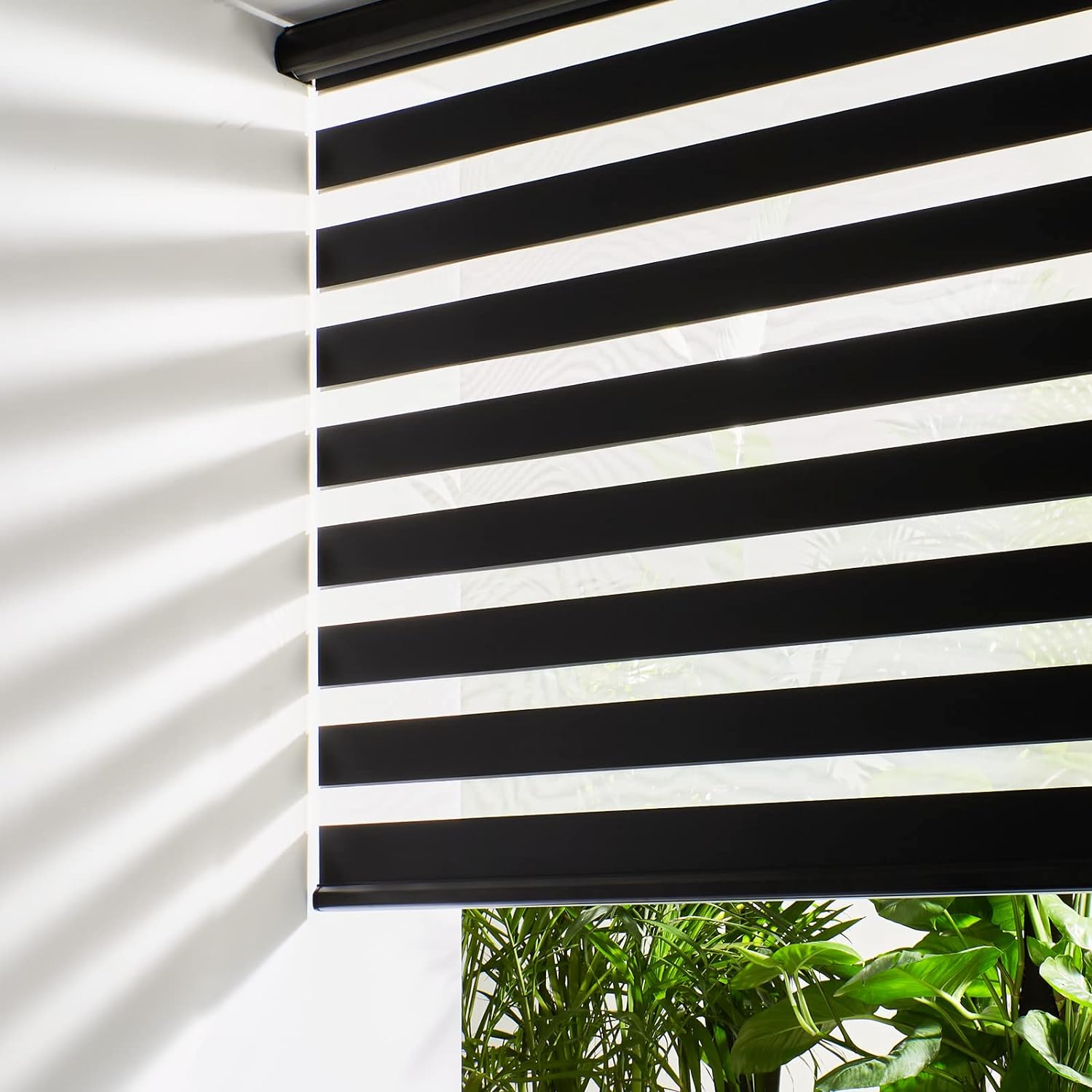 Persilux Cordless Zebra Blinds for Windows - Dual Layer Light Control