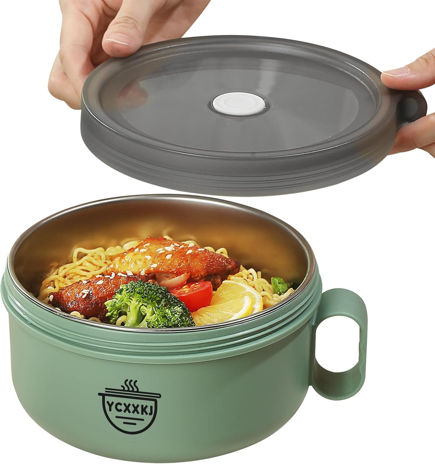 Stylish Stainless Steel Ramen Bowl Set - Quick & Easy Noodle Cooking