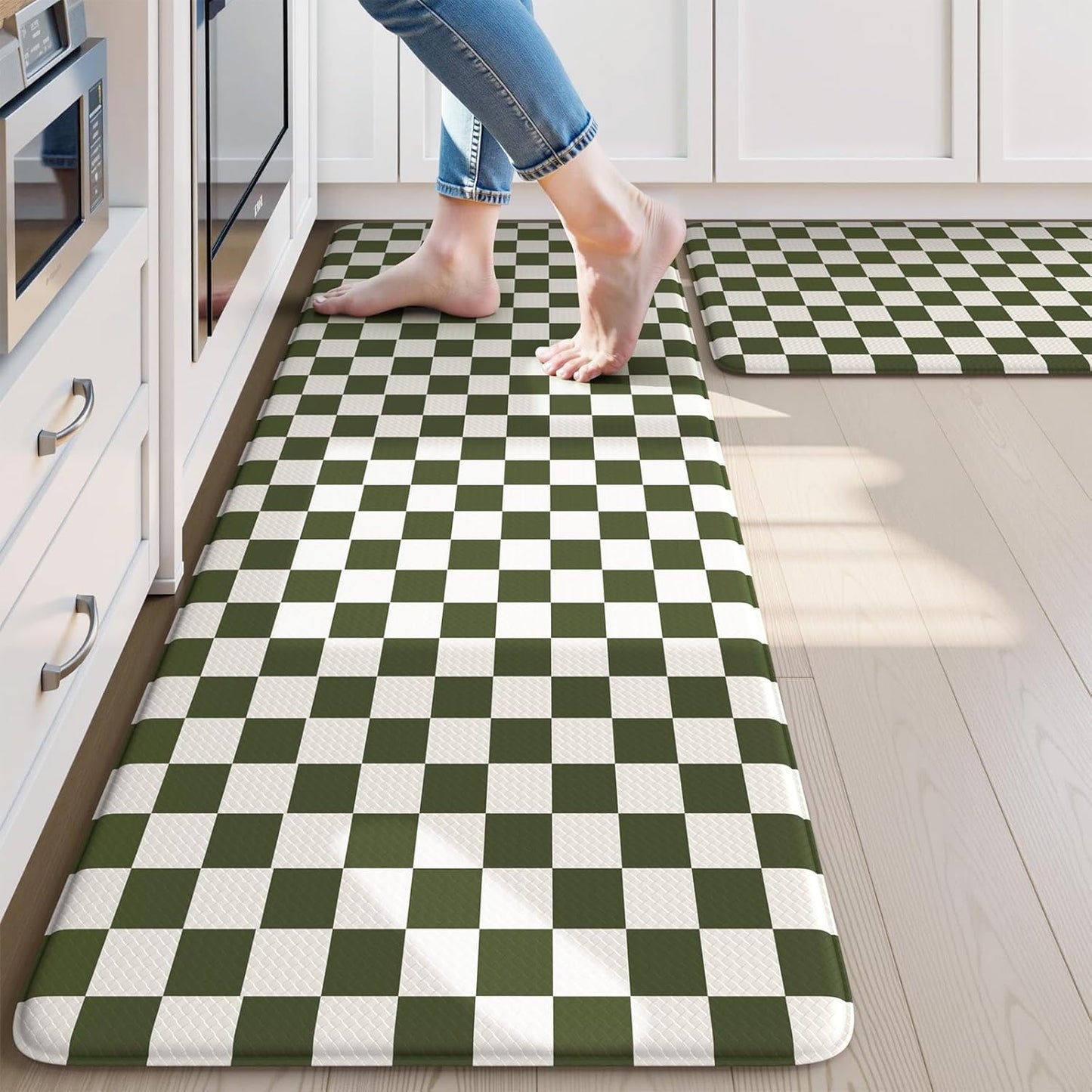 KIMODE Anti Fatigue Kitchen Mat Set for Comfort and Style