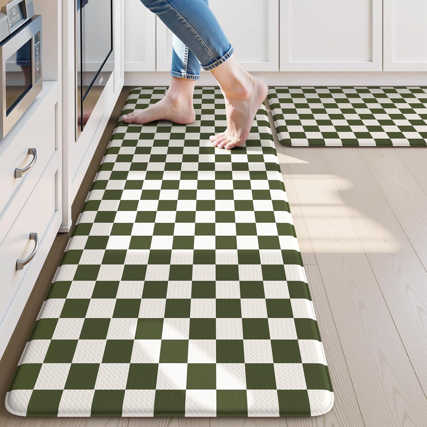 KIMODE Anti Fatigue Kitchen Mat Set for Comfort and Style