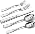 KINGSTONE 60-Piece Silverware Set for 12 - Durable 18/10 Flatware