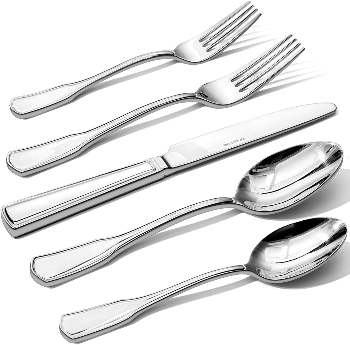 60-Piece Silverware Set for 12, 18/10 Stainless Steel Flatware