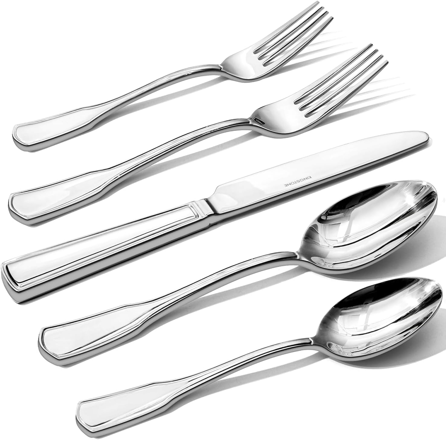 60-Piece Silverware Set for 12, 18/10 Stainless Steel Flatware