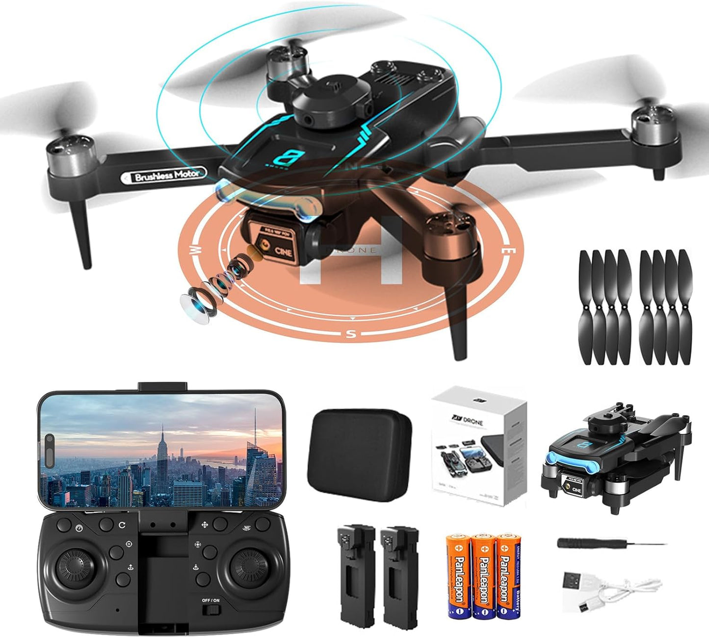 Ultimate 1080P HD Drone | Obstacle Avoidance | 50 Min Flight | Techwonderz