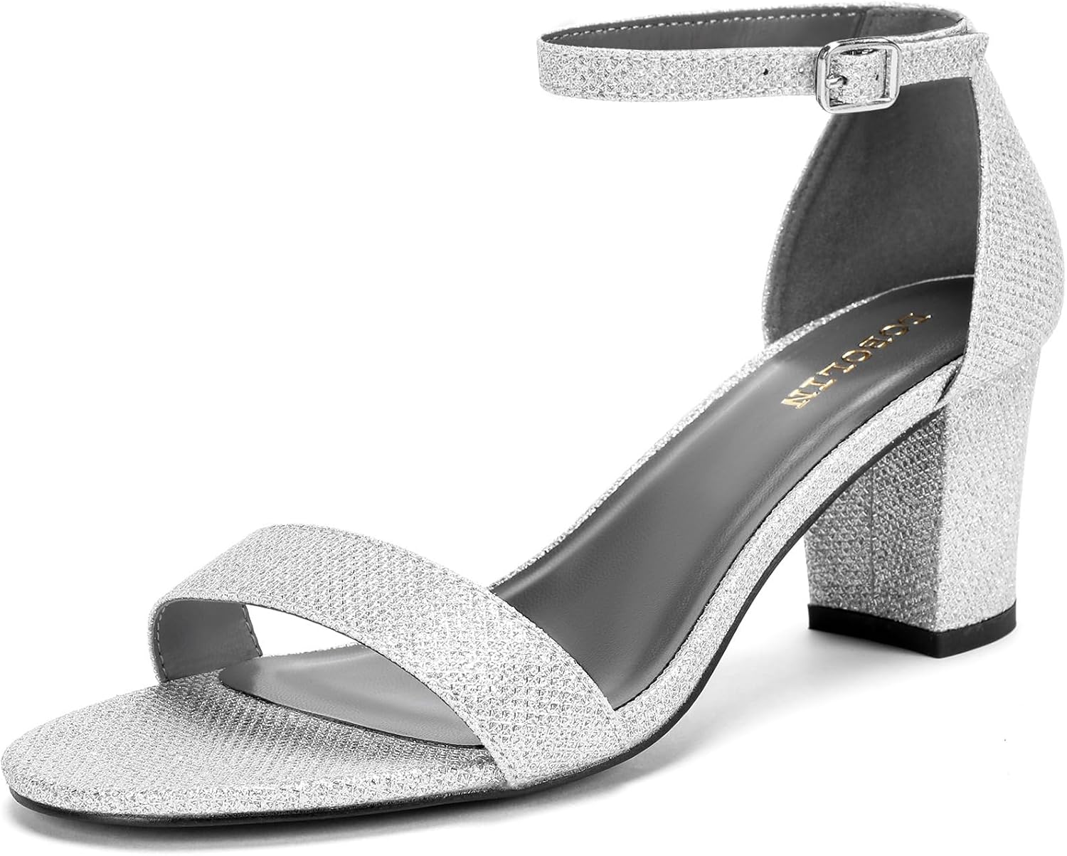 Women's Heeled Sandals Open Toe Ankle Strap for Comfort