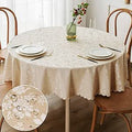 Waterproof Vinyl Tablecloth 70ft Round - Heavy Duty, Wipeable